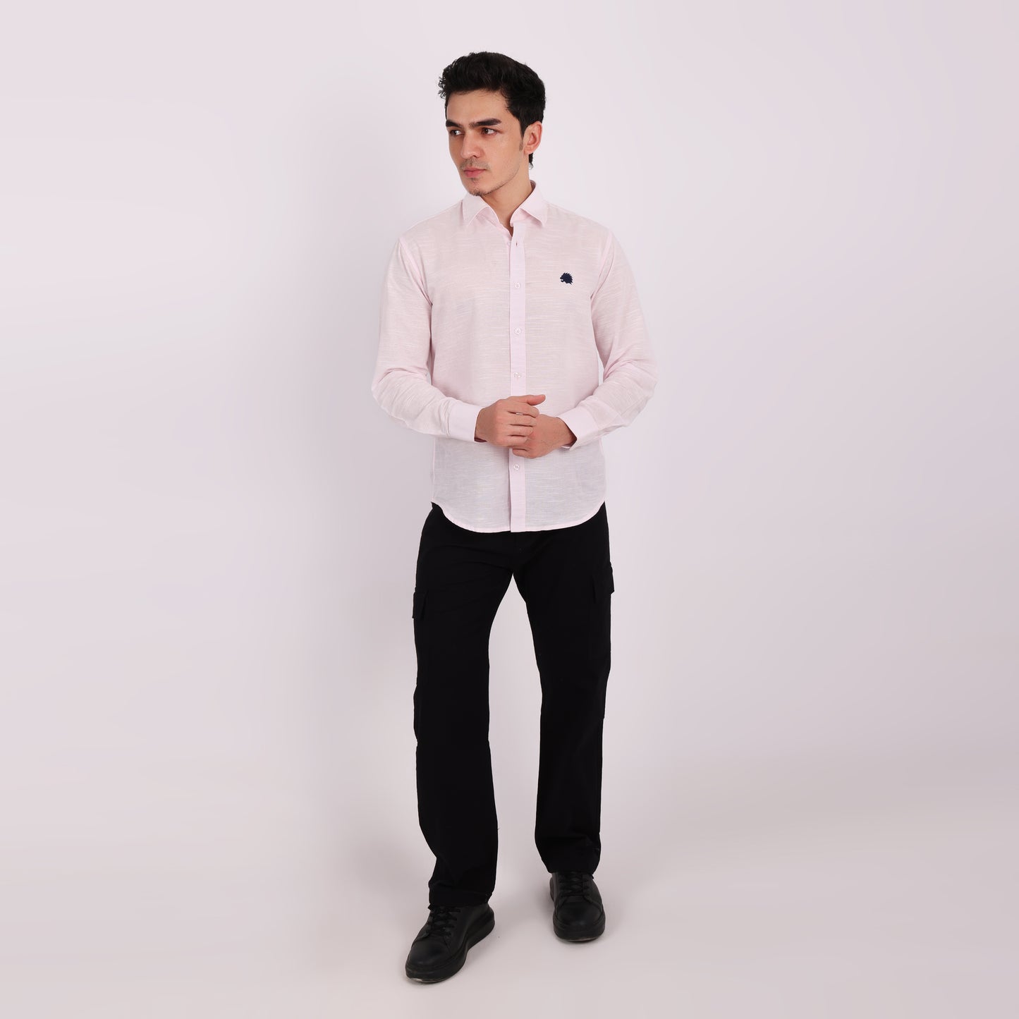 Lionies Stylish Fashion Portrait Pure cotton Linen Shirts for Mans