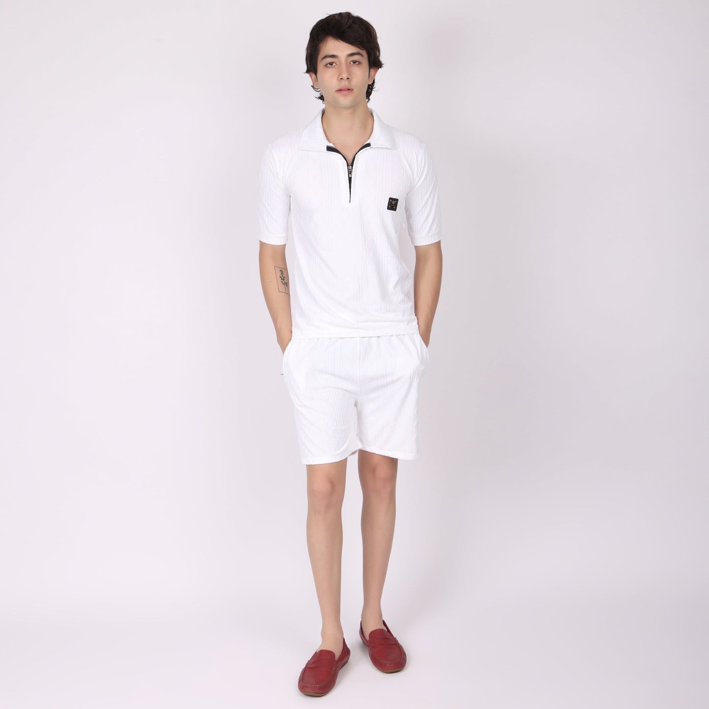 White Relaxed Fit co-ode set