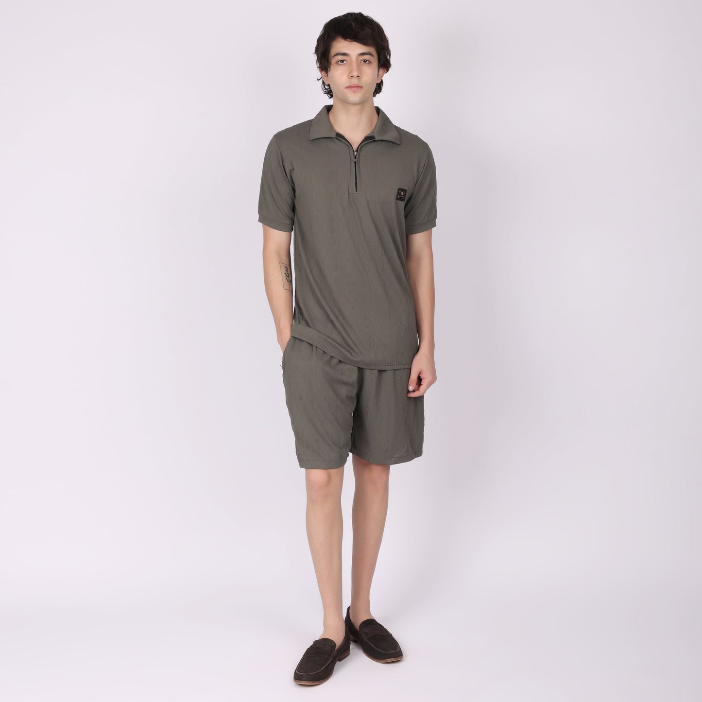 Gray Relaxed Fit Co-ode Set