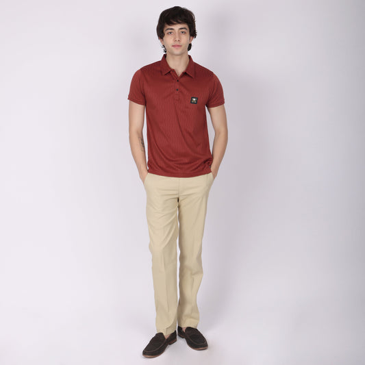Lionies Stylish men’s rust polo T-shirt for men