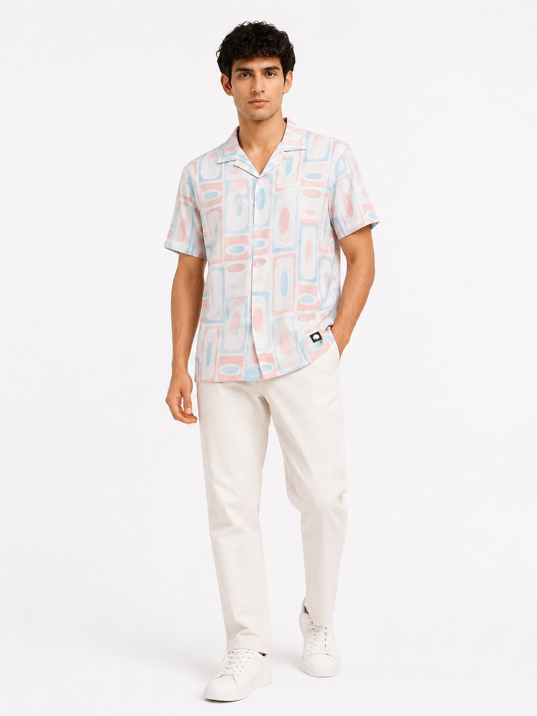 Lionies Elegant Abstract Design Casual Shirt for Men