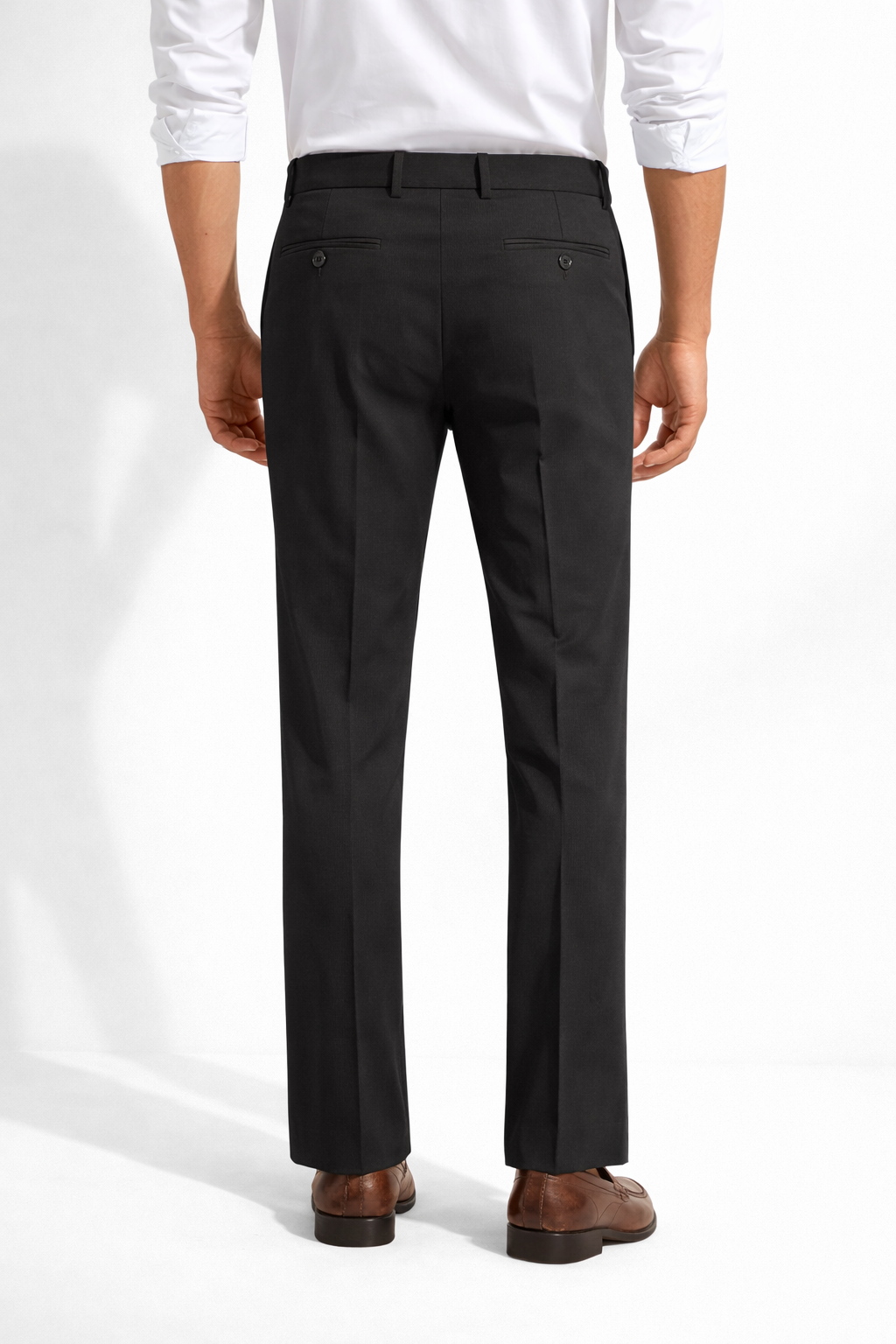 Men’s Elegant Bootcut Formal Pants – Comfortable Slim Fit Black Trousers