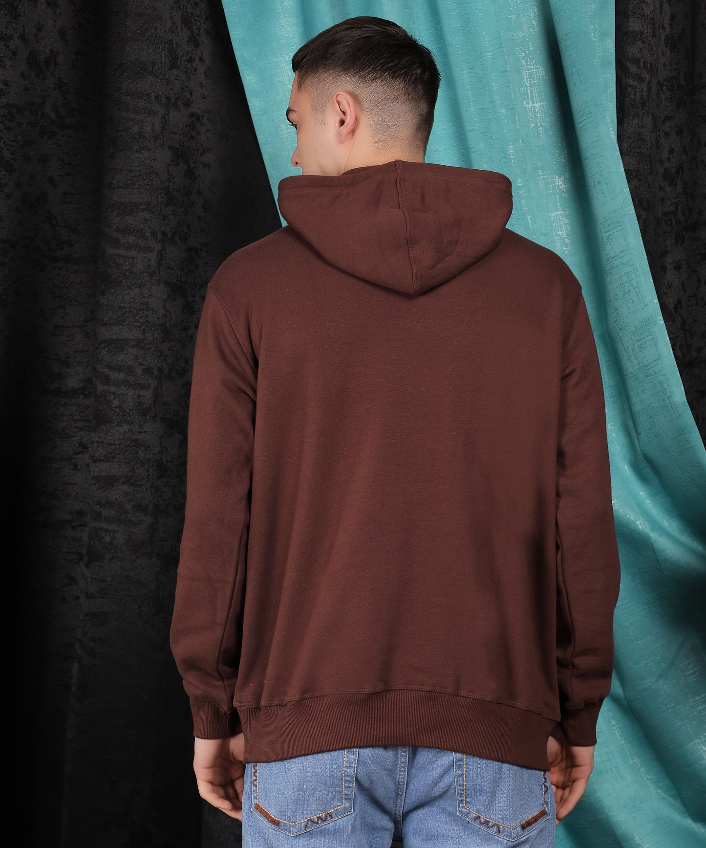 Lionies Premium Cotton Fleece CH Brown Hoodie for Men - 400 GSM