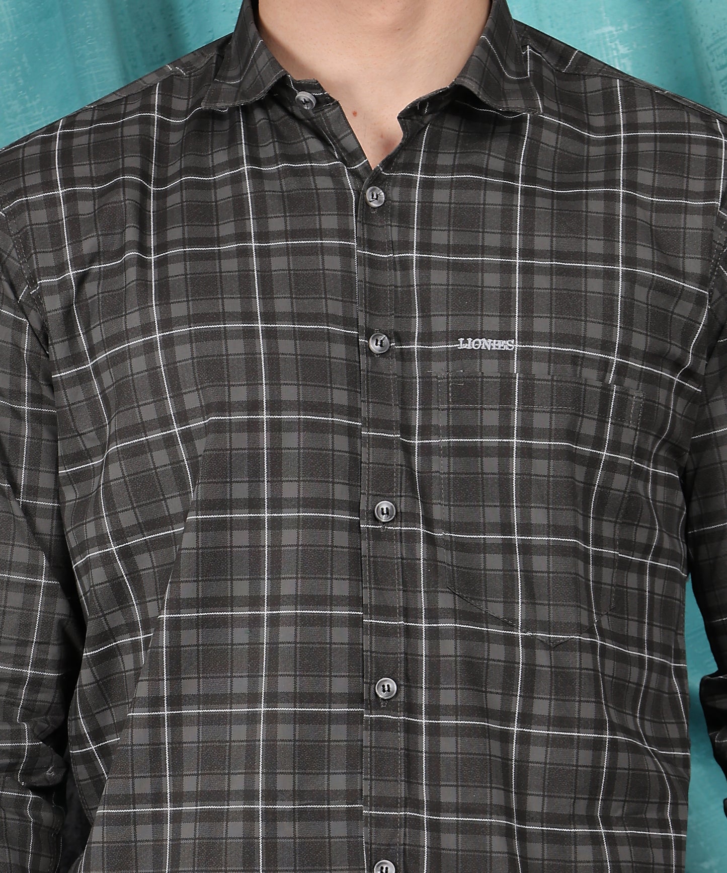 Lionies Cotton Check Shirt for Men