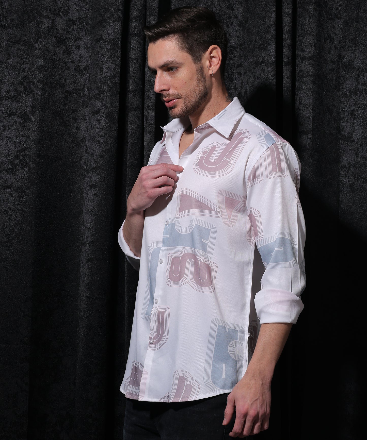 Lionies Alphabet Light Brown Print Full Sleeve Shirt