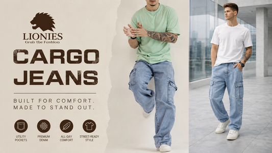 Lionies Premium Cargo Jeans for Men 2026 – Comfort Meets Street Style