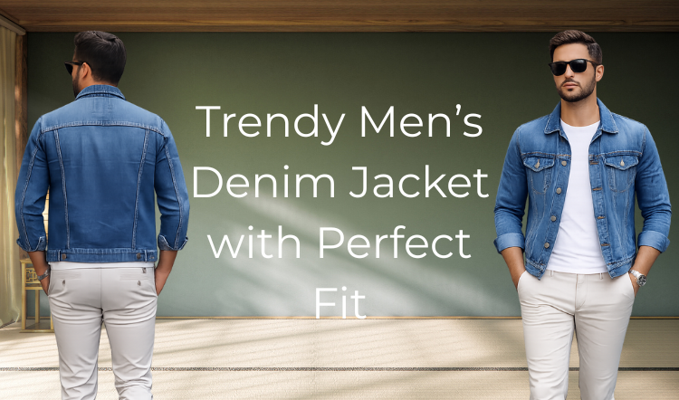 Men’s Stylish Blue Denim Jacket for Casual Wear