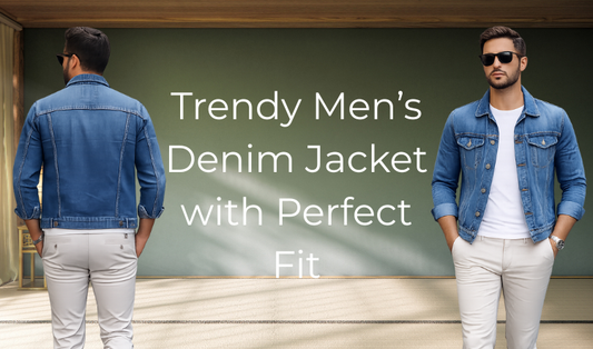 Men’s Stylish Blue Denim Jacket for Casual Wear