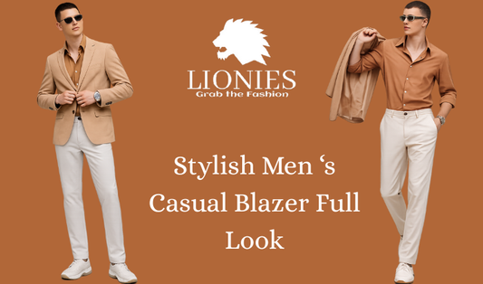 Trendy Men’s Casual Blazer Full Look with Premium Fabric and Perfect Fit