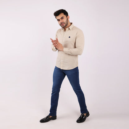 Stylish Fashion Portrait Pure cotton Linen Shirts for Mans