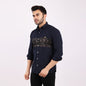 Stylish Casual Cotton Shirt for Men with Camouflage Chest Print Wear