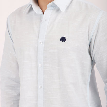 Lionies Traditional Stylish Cotton Linen Full Sleeve Shirt for Man