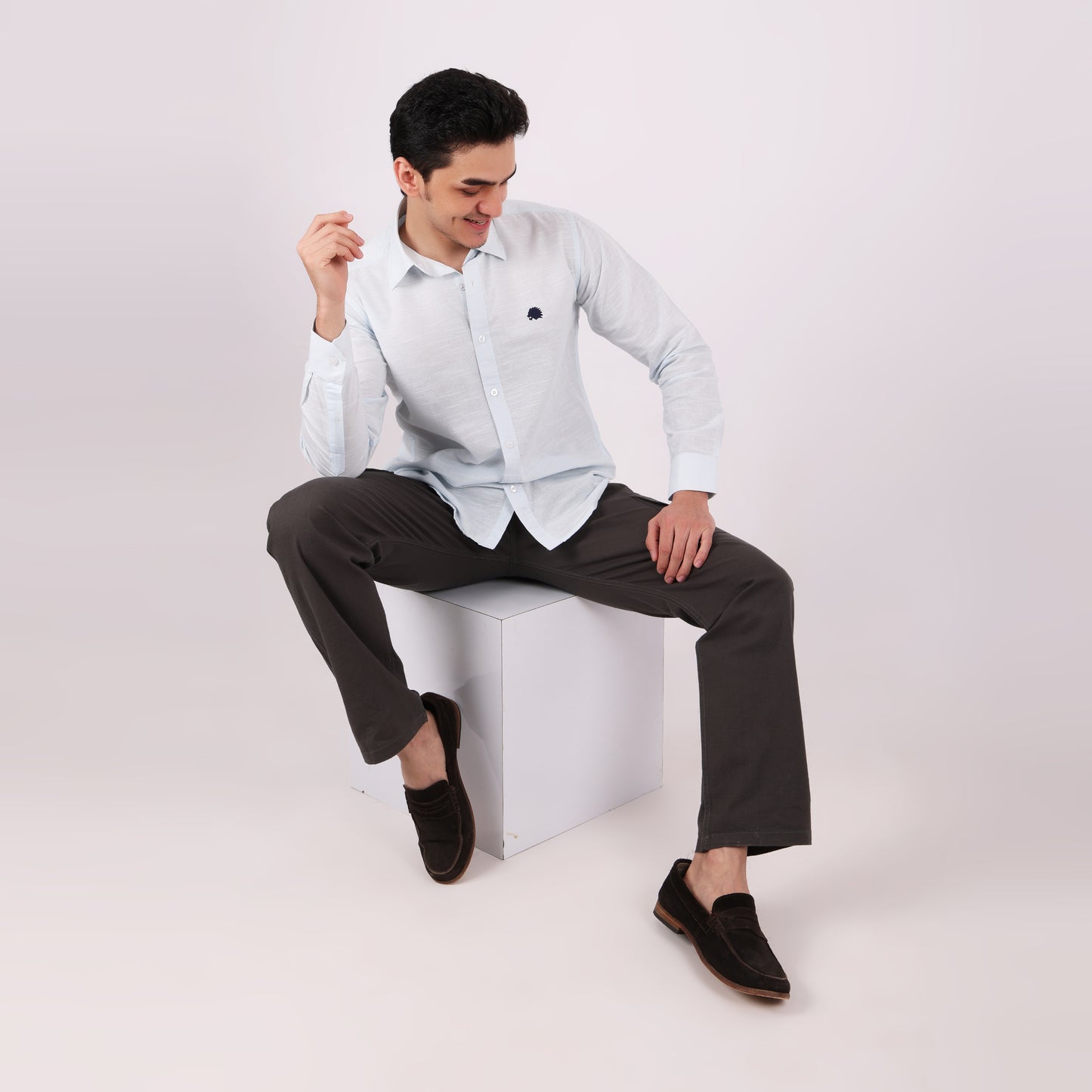 Lionies Traditional Stylish Cotton Linen Full Sleeve Shirt for Man