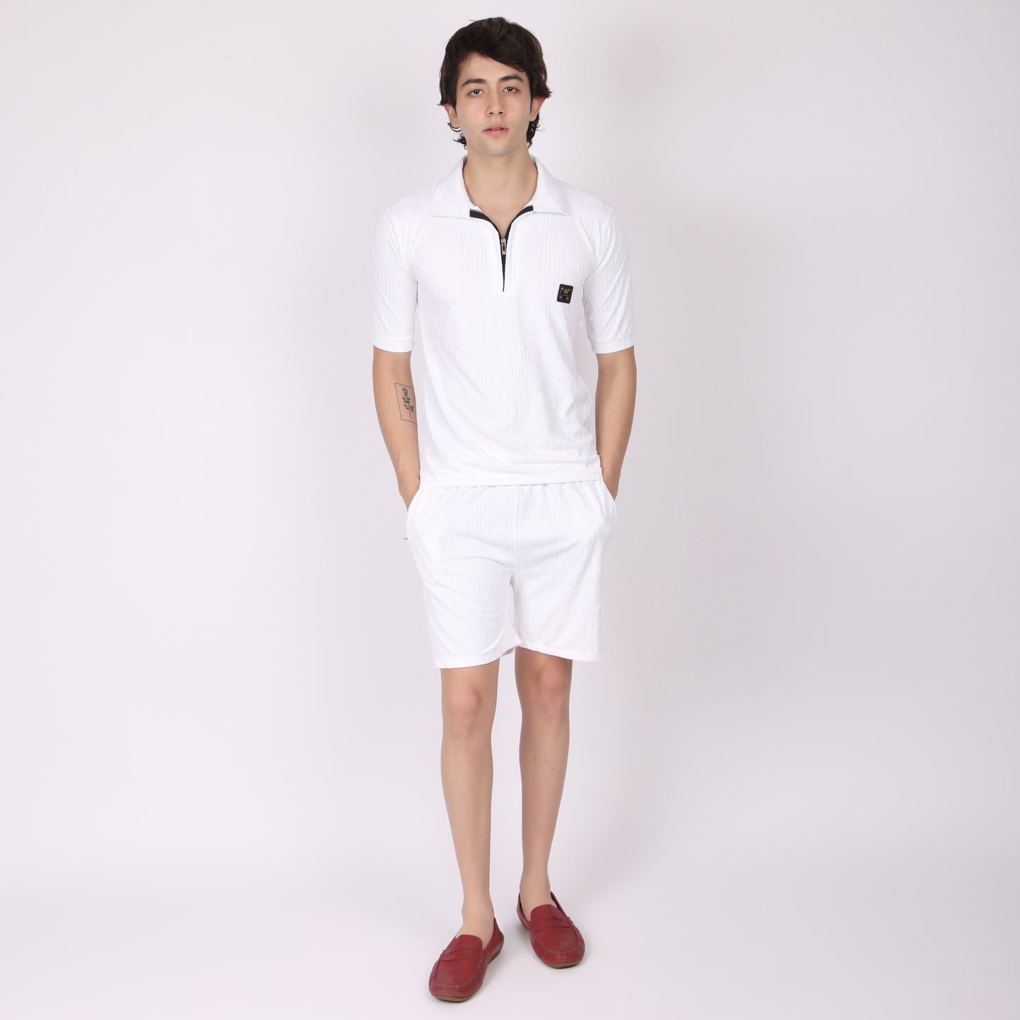 White Relaxed Fit co-ode set