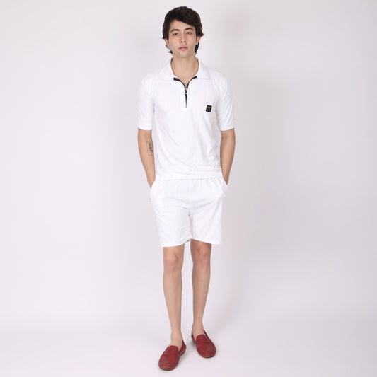 White Relaxed Fit co-ode set