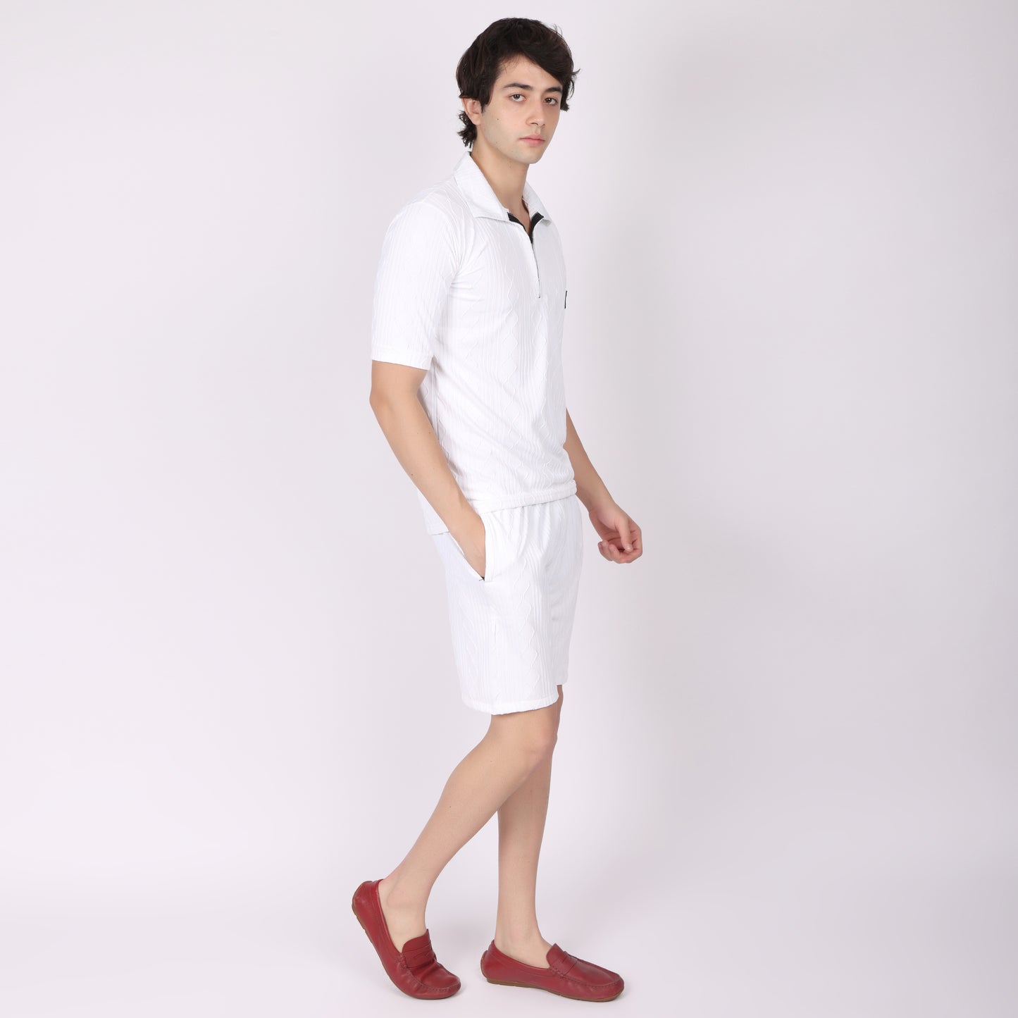 White Relaxed Fit co-ode set
