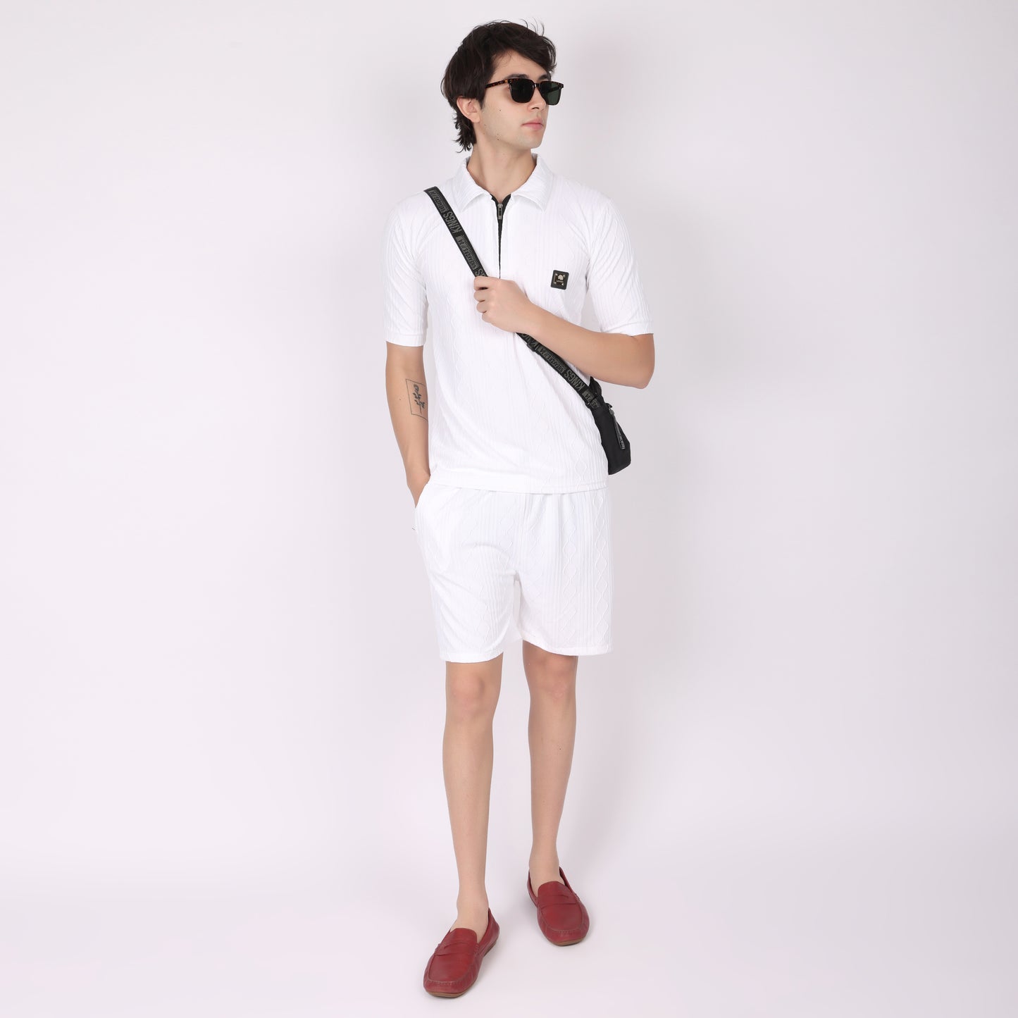 White Relaxed Fit co-ode set