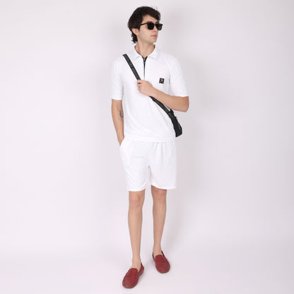 White Relaxed Fit co-ode set