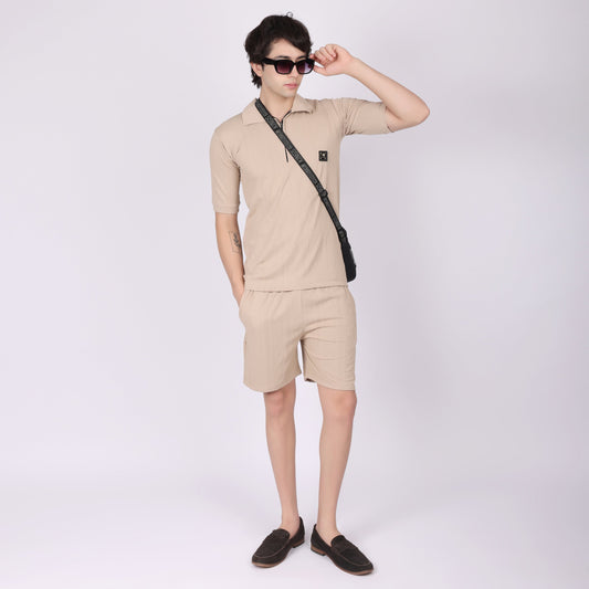🎁 Beige Relaxed Fit Co-ode Set (100% off)