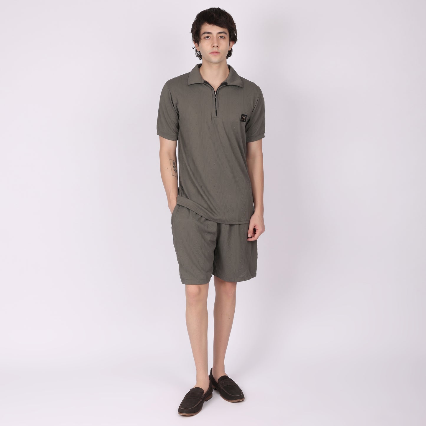 Gray Relaxed Fit Co-ode Set