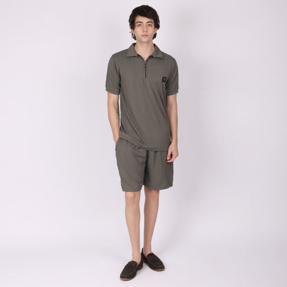 Gray Relaxed Fit Co-ode Set