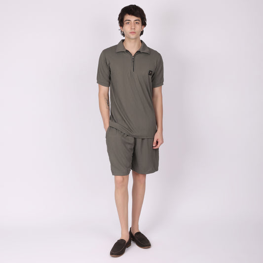 Gray Relaxed Fit Co-ode Set