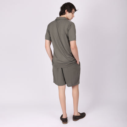 Gray Relaxed Fit Co-ode Set