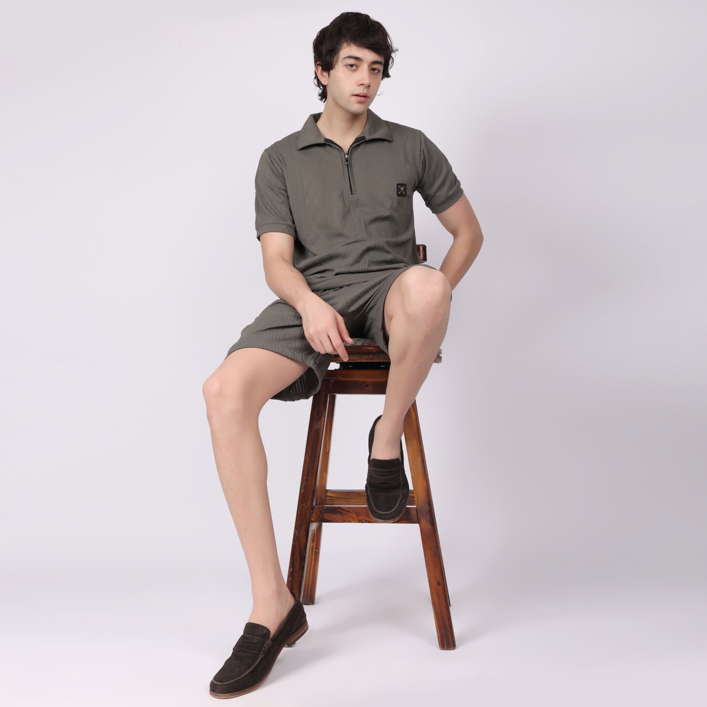 Gray Relaxed Fit Co-ode Set