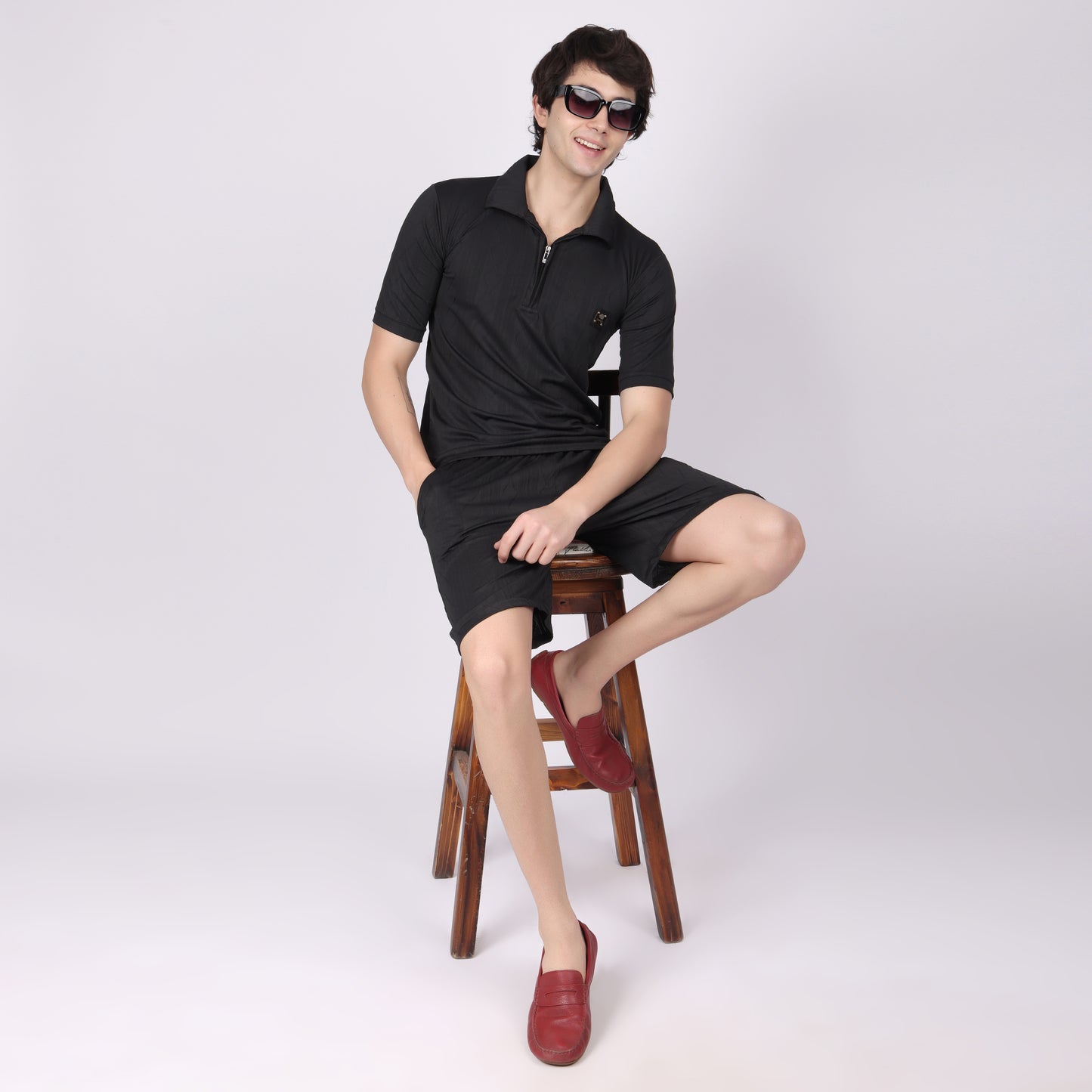 Black Relaxed Fit Co-ode Set