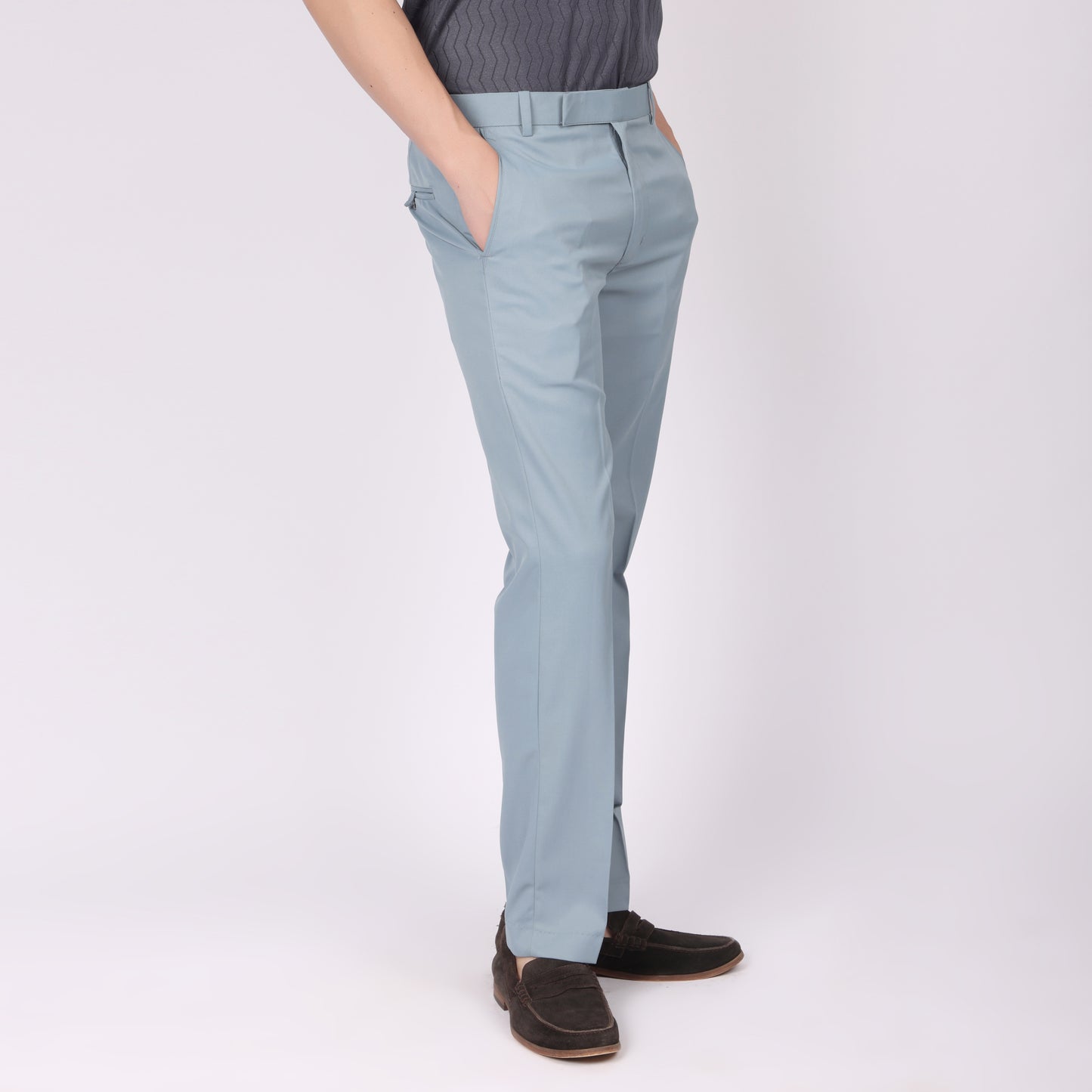Men’s Sky Blue Formal Trousers