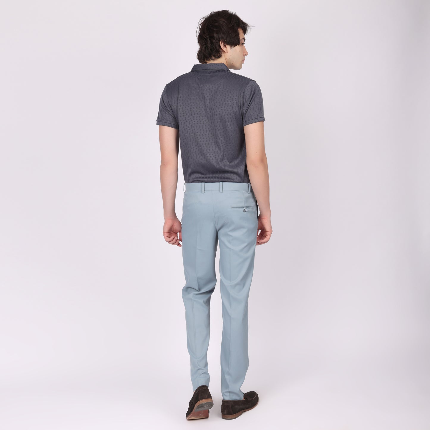 Men’s Sky Blue Formal Trousers