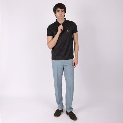 Premium Black Zip Polo T-Shirt for Men