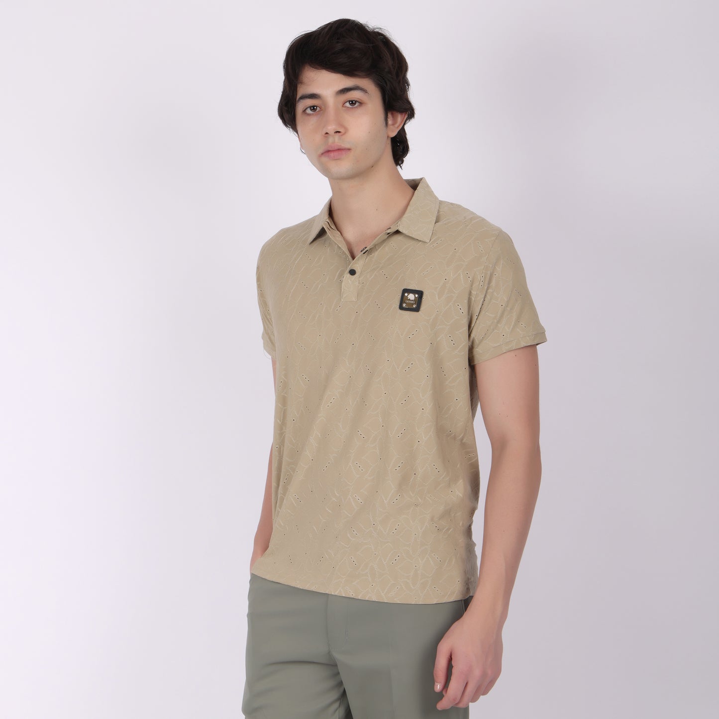 Classic Beige Polo T-Shirt for Men