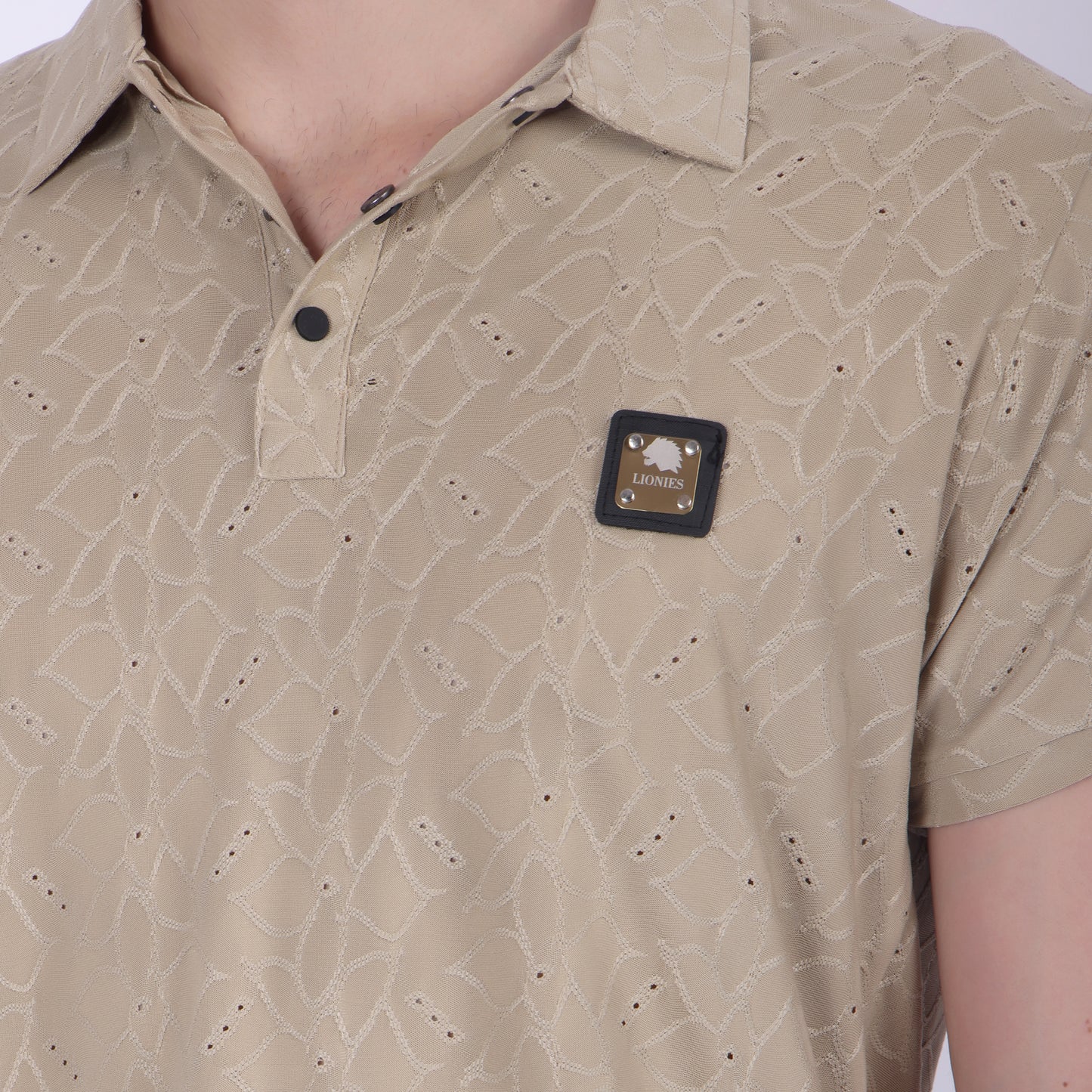 Classic Beige Polo T-Shirt for Men