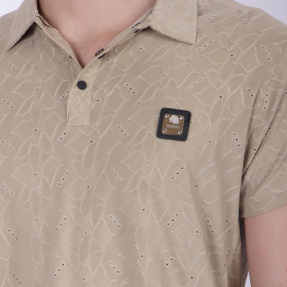 Classic Beige Polo T-Shirt for Men