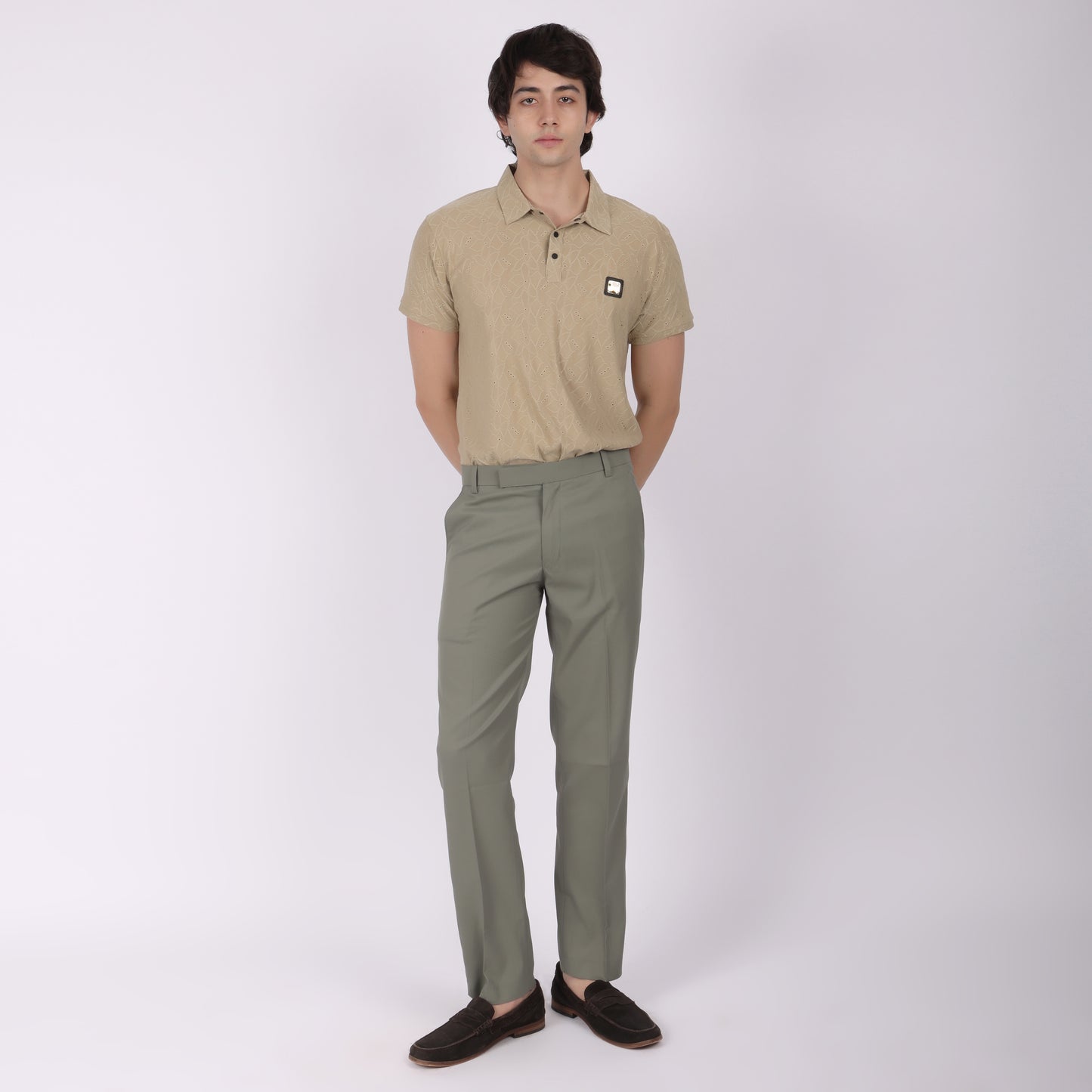 Men’s Olive Green Formal Trousers