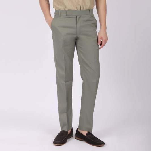 Men’s Olive Green Formal Trousers (100% off)