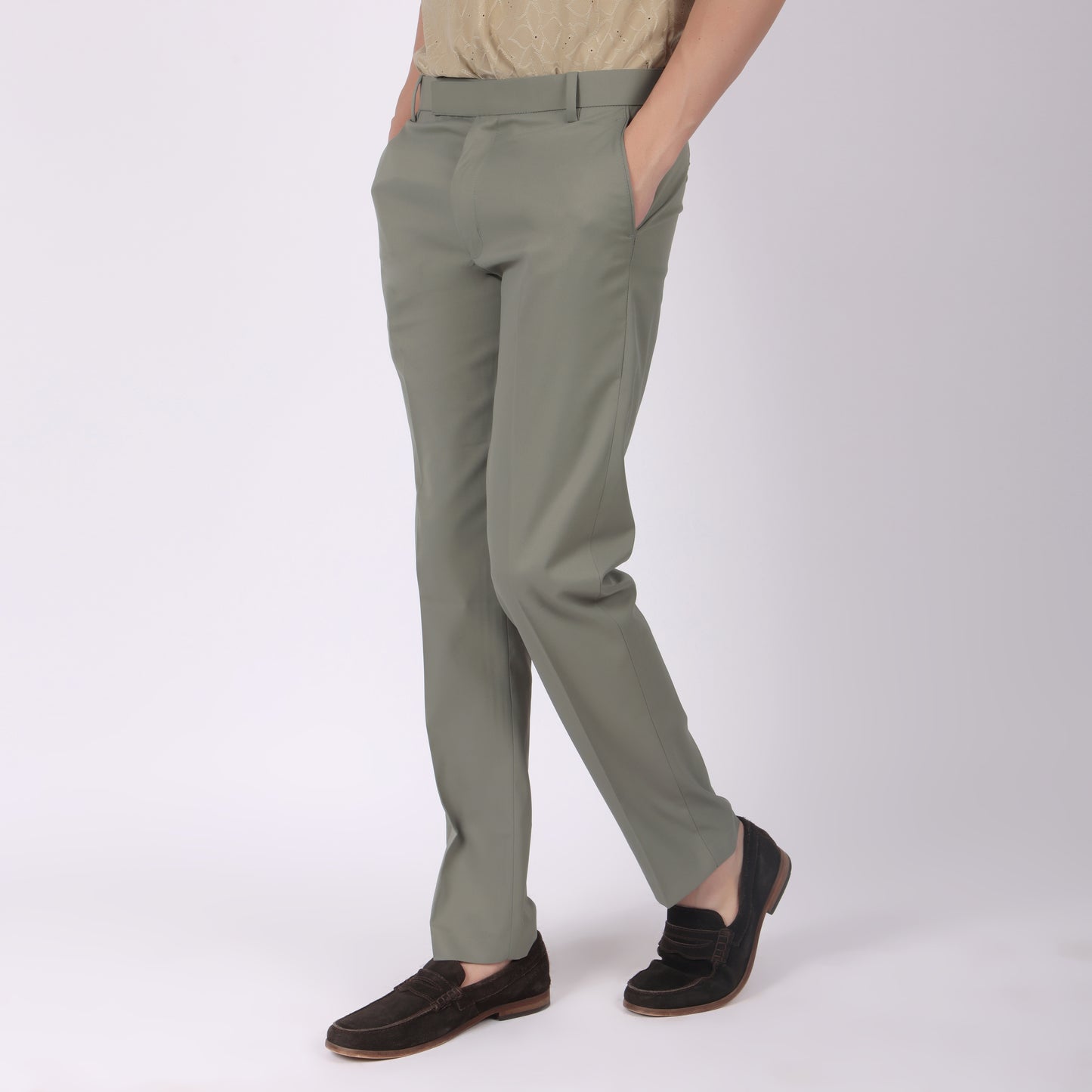Men’s Olive Green Formal Trousers