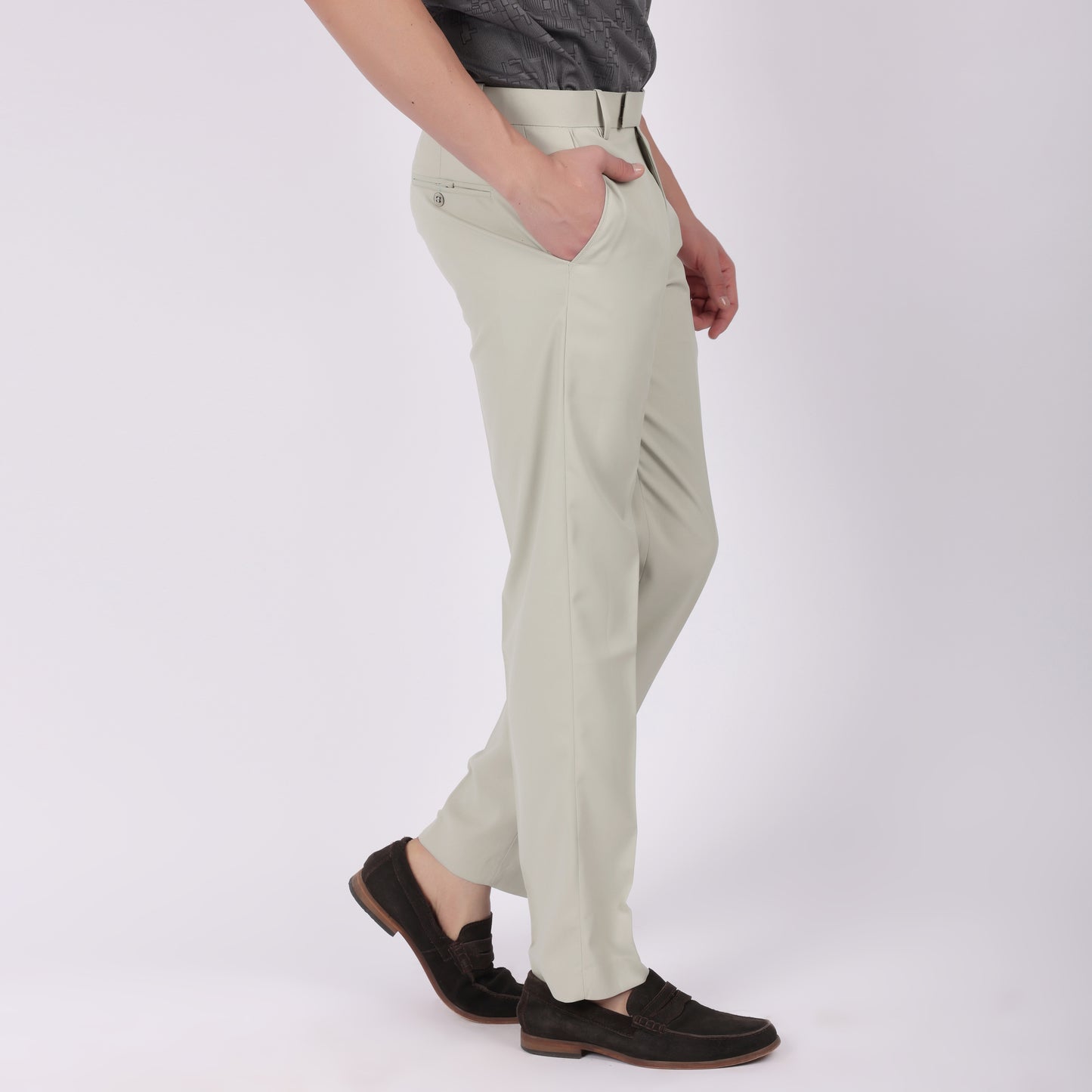Men’s Off- White Formal Trousers