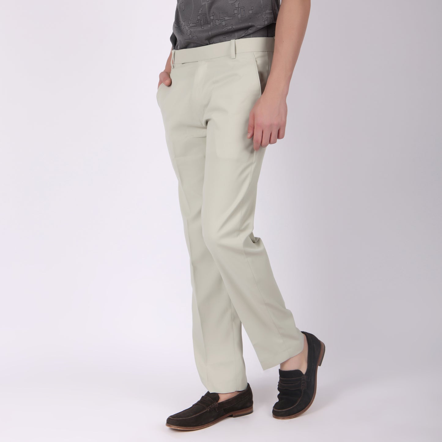 Men’s Off- White Formal Trousers