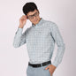 Men’s Sky Blue  Checked Formal Shirt