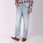 Men’s Light Blue Distressed Straight Fit Jeans