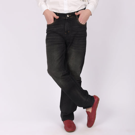🎁 Men’s charcoal Distressed Straight Fit Jeans (100% off)