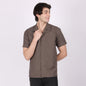 Men’s Brownish Mauve Casual Short Sleeve Shirt