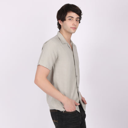 Men’s Grey Casual Short Sleeve Shirt