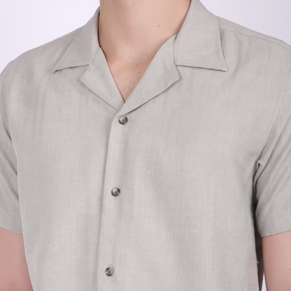 Men’s Grey Casual Short Sleeve Shirt