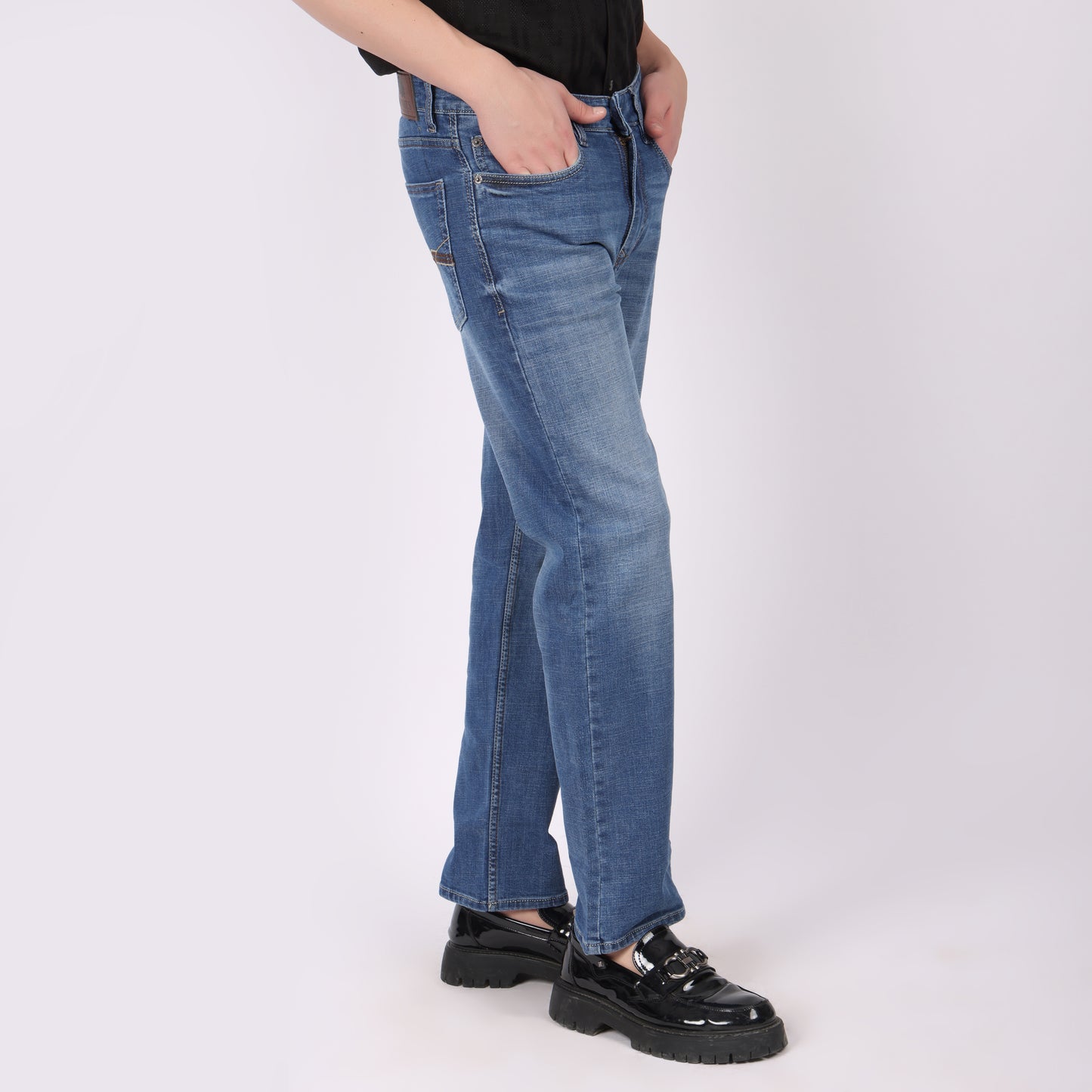 Men's Classic Blue Slim Fit Denim Jeans