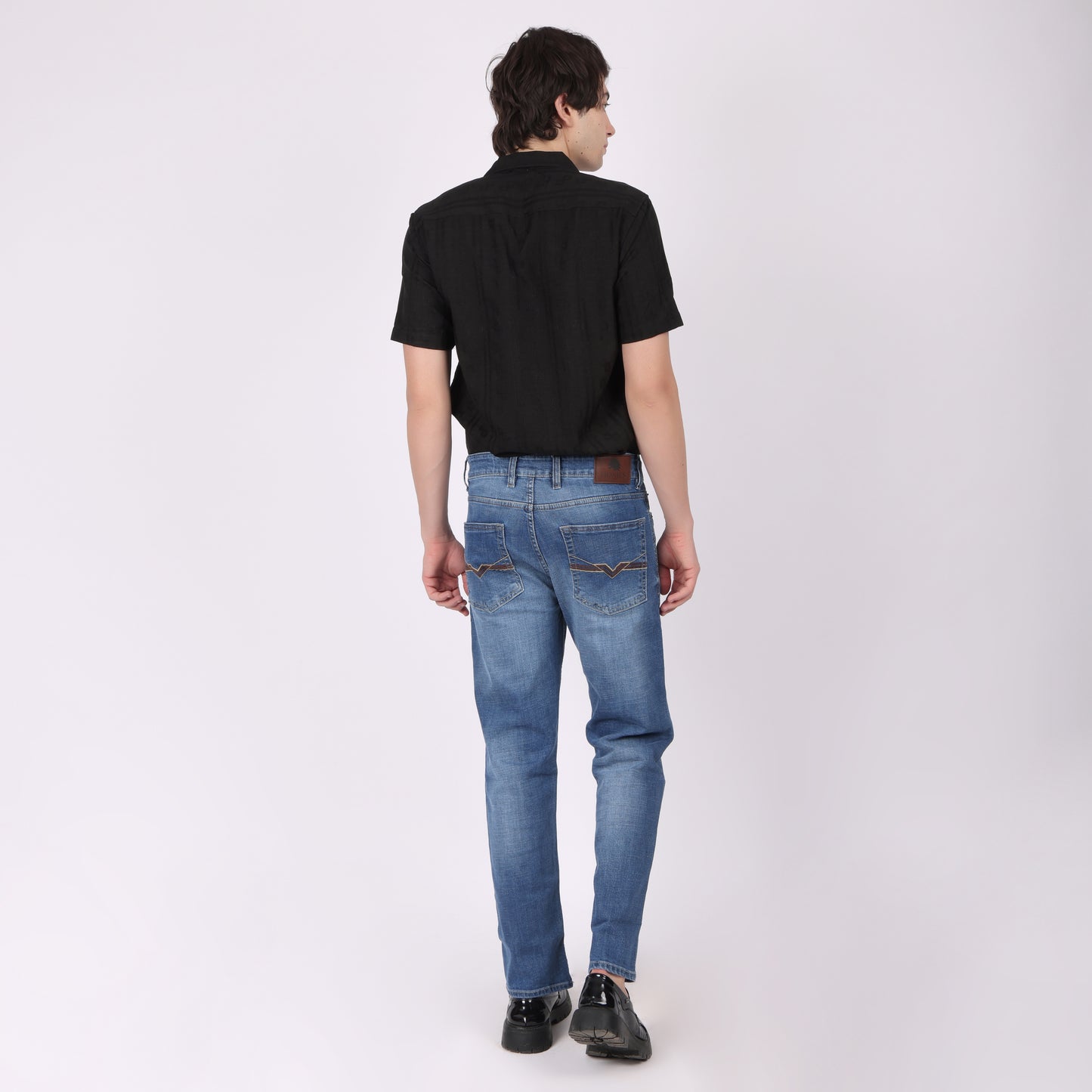 Men's Classic Blue Slim Fit Denim Jeans