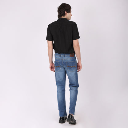Men's Classic Blue Slim Fit Denim Jeans