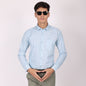 Men’s Light Blue Checkered Formal Shirt